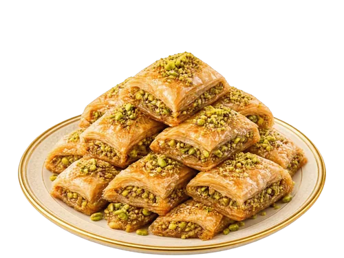 Baklawas à la pistache, feuilles croustillantes et sirop